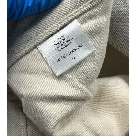 Soluna Collective Denim Pants Grey white 14 Two Tone Upcycled Cotton Relaxed Fit - Picture 7 of 8